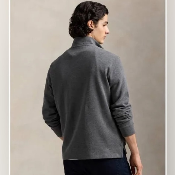 Polo Ralph Lauren Gray Estate-Rib Quarter-Zip Pullover XLT - Picture 2 of 8